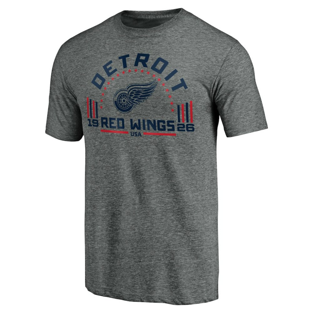 Detroit Red Wings Team Freedom Tri-Blend T-Shirt - Heathered Gray | NHL sale