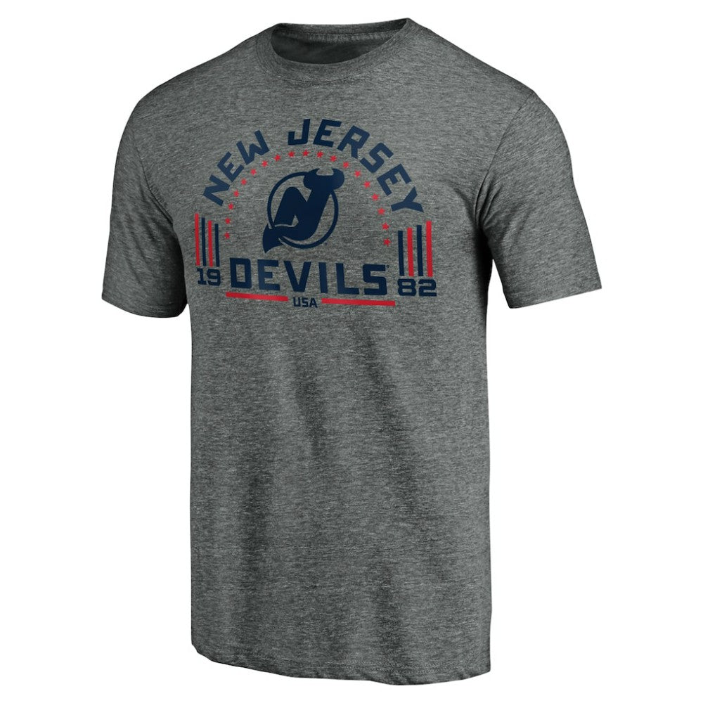New Jersey Devils Team Freedom Tri-Blend T-Shirt - Heathered Gray | NHL online