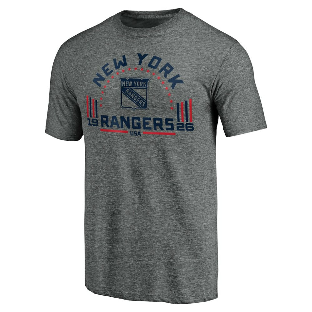 New York Rangers Team Freedom Tri-Blend T-Shirt - Heathered Gray | NHL online