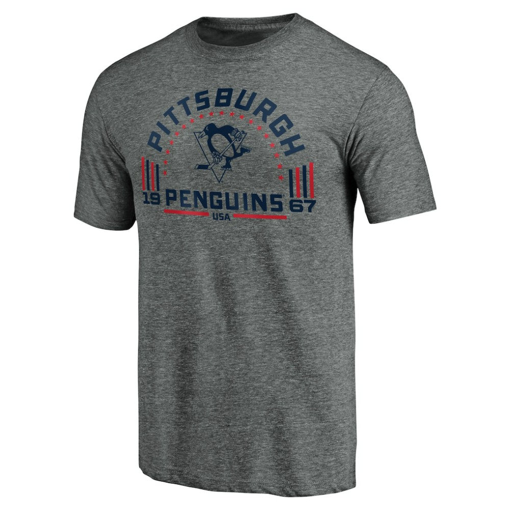 Pittsburgh Penguins Team Freedom Tri-Blend T-Shirt - Heathered Gray | NHL sale
