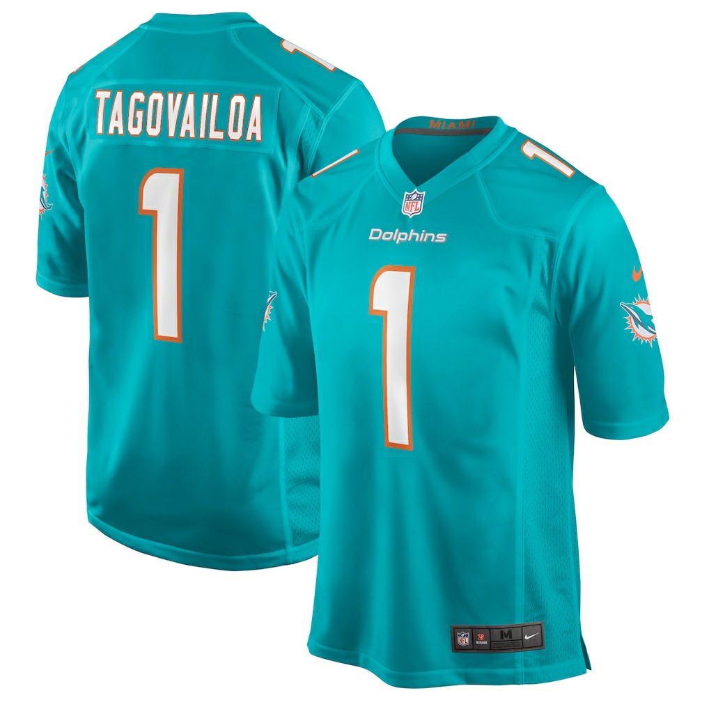 Tua Tagovailoa Miami Dolphins Player Game Jersey - Aqua - Nike
