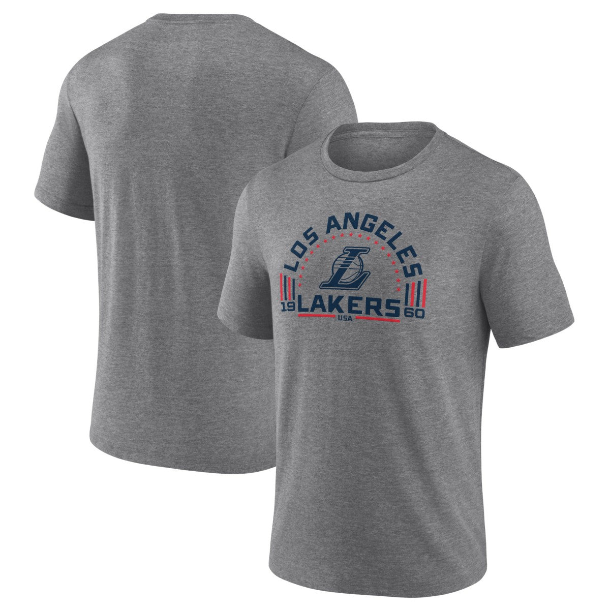 Los Angeles Lakers Team Freedom Tri-Blend T-Shirt Gray