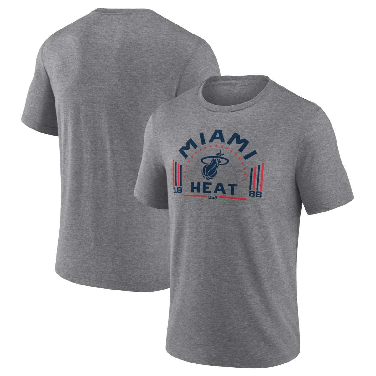Miami Heat Team Freedom Tri-Blend T-Shirt Gray