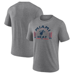 Miami Heat Team Freedom Tri-Blend T-Shirt Gray