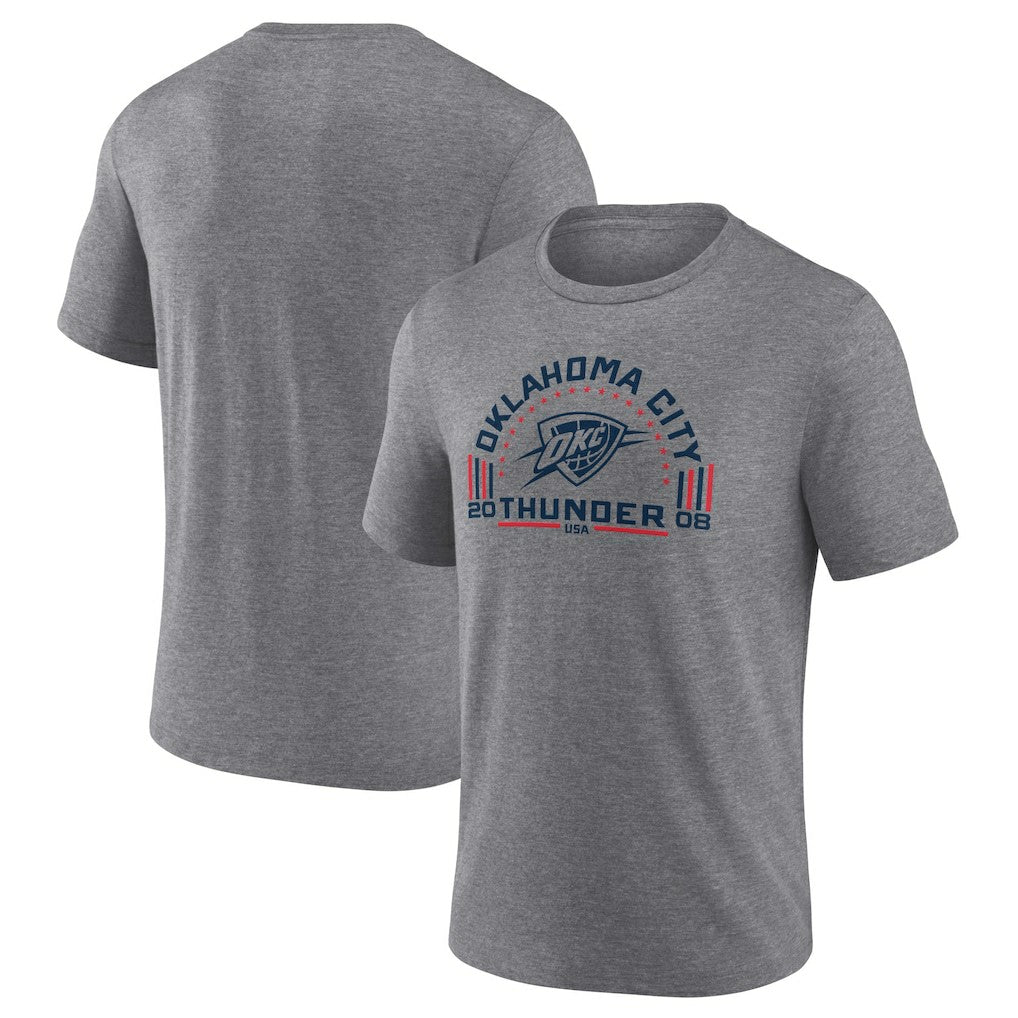 Oklahoma City Thunder Team Freedom Tri-Blend T-Shirt Gray
