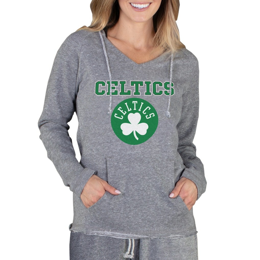 Boston Celtics Concepts Sport Women's Mainstream Terry Hooded Top Gray