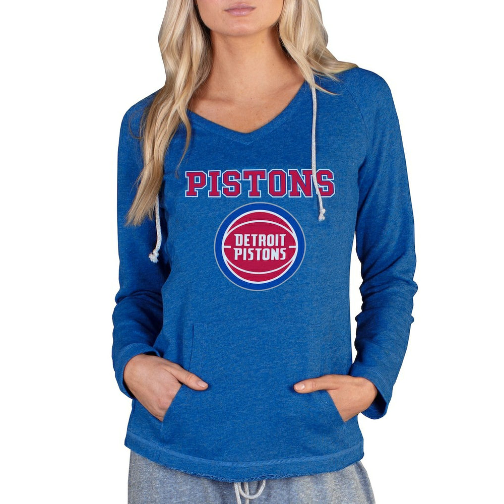 Detroit Pistons Concepts Sport Women's Mainstream Terry Hooded Top Royal