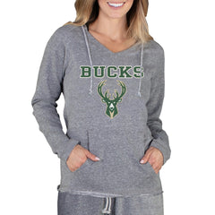 Milwaukee Bucks Concepts Sport Women's Mainstream Terry Hooded Top Gray