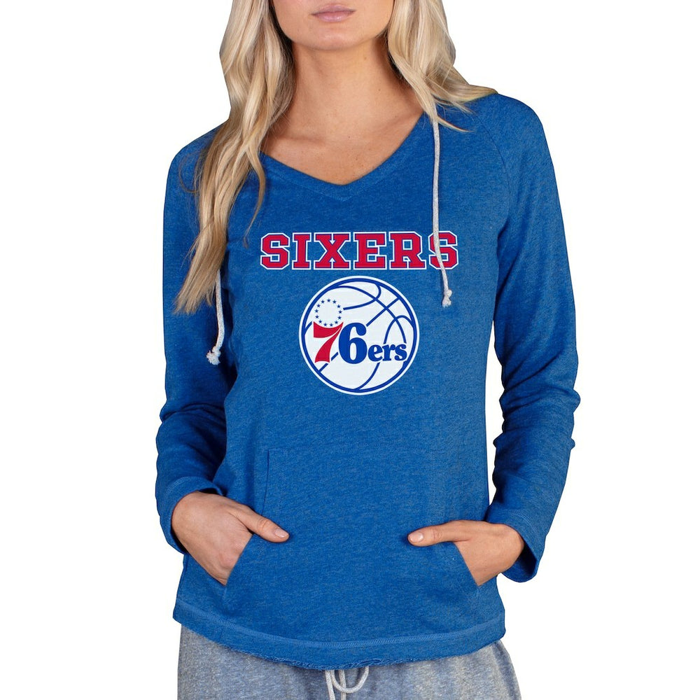 Philadelphia 76ers Concepts Sport Women's Mainstream Terry Hooded Top Royal