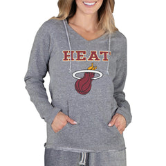 Miami Heat Concepts Sport Women's Mainstream Terry Hooded Top Gray