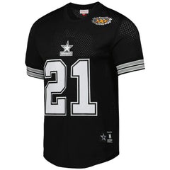 Deion Sanders Dallas Cowboys Retired Player Name & Number Mesh Top - Black - Mitchell & Ness