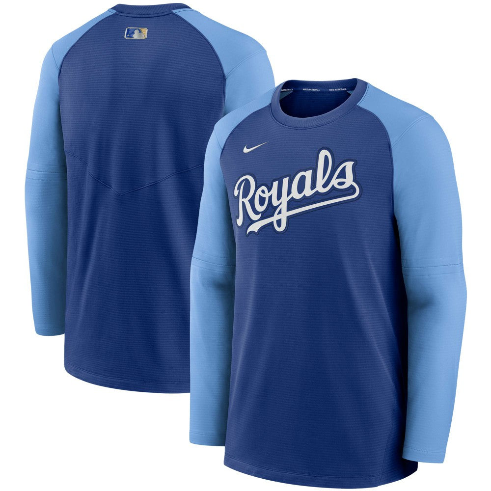 Kansas City Royals Nike Authentic Collection Pregame Performance Raglan Pullover Sweatshirt Outlet