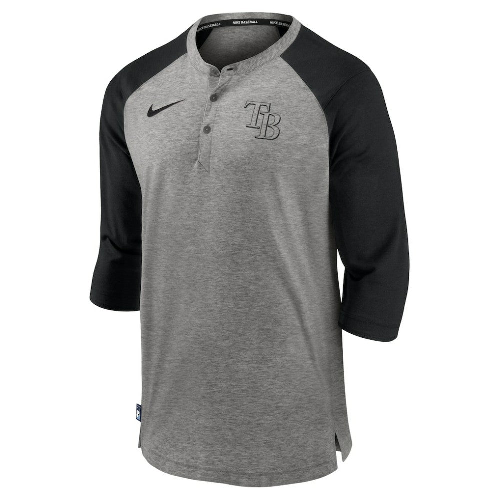 Tampa Bay Rays Nike Authentic Collection Flux Henley Raglan 3/4-Sleeve T-Shirt Near Me