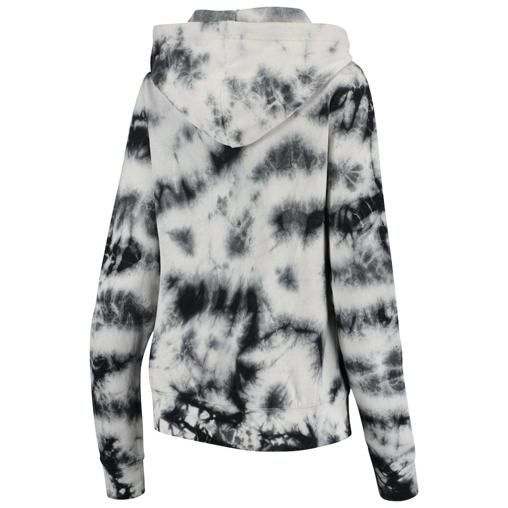 New Orleans Saints New Era Women's Tie Dye Fleece Full-Zip Hoodie - Black - NFL