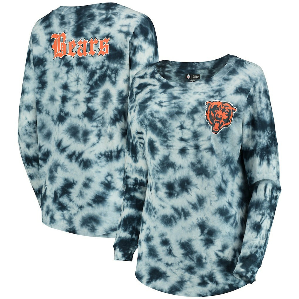 Chicago Bears New Era Women's Tie-Dye Long Sleeve T-Shirt - Navy - NFL