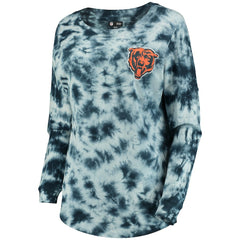 Chicago Bears New Era Women's Tie-Dye Long Sleeve T-Shirt - Navy - NFL