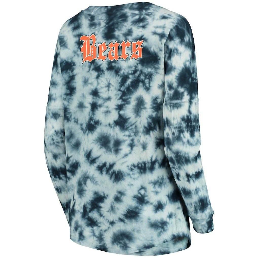 Chicago Bears New Era Women's Tie-Dye Long Sleeve T-Shirt - Navy - NFL