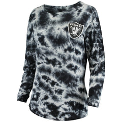 Las Vegas Raiders New Era Women's Tie-Dye Long Sleeve T-Shirt - Black - NFL