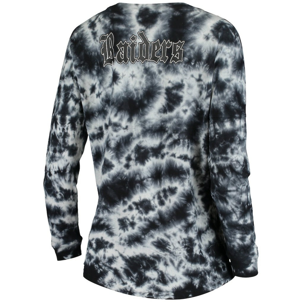Las Vegas Raiders New Era Women's Tie-Dye Long Sleeve T-Shirt - Black - NFL