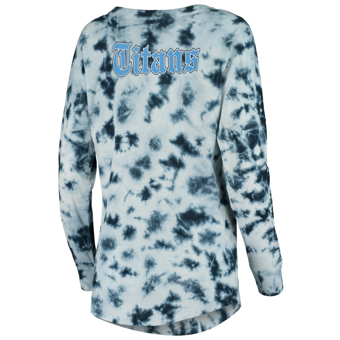 Tennessee Titans New Era Women's Tie-Dye Long Sleeve T-Shirt - Navy - NFL