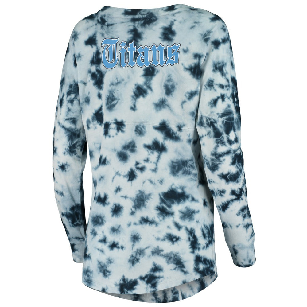 Tennessee Titans New Era Women's Tie-Dye Long Sleeve T-Shirt - Navy - NFL