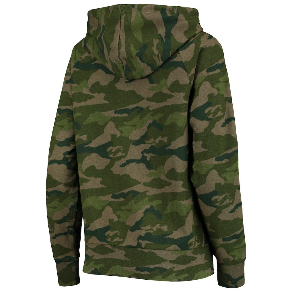 Chicago Bears New Era Women's Raglan Full-Zip Hoodie - Camo - NFL