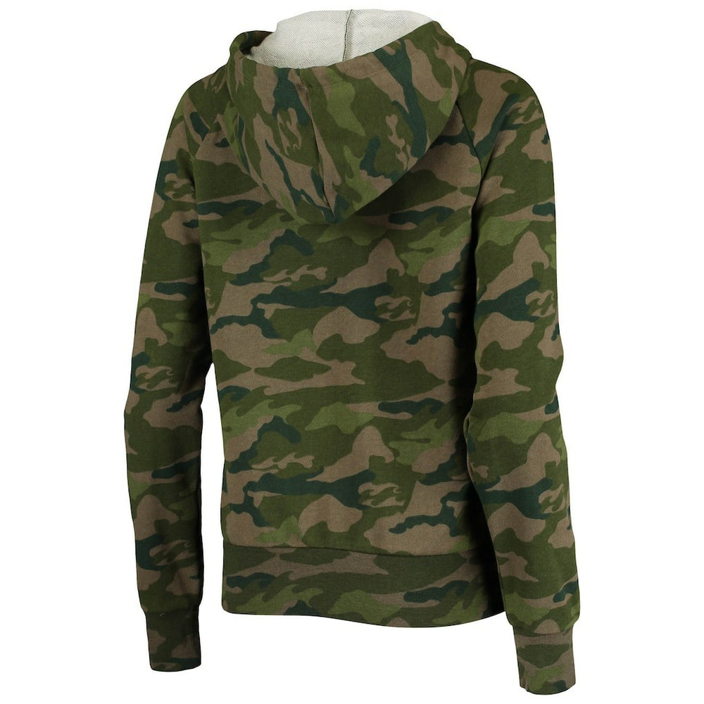 Los Angeles Rams New Era Women's Raglan Full-Zip Hoodie - Camo - NFL