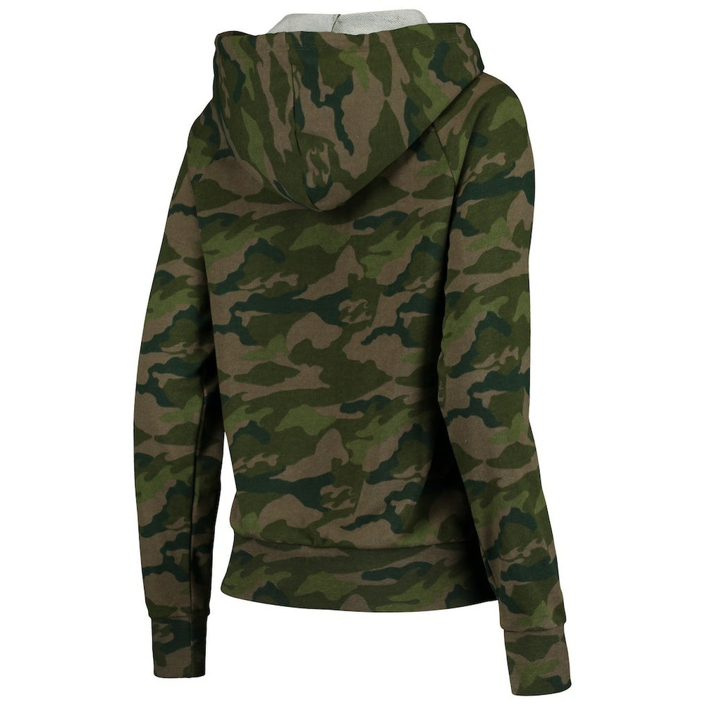 New Orleans Saints New Era Women's Raglan Full-Zip Hoodie - Camo - NFL