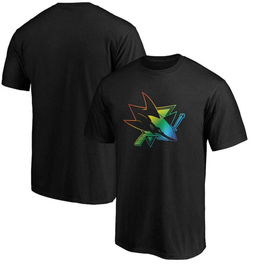 San Jose Sharks Team Pride Logo T-Shirt - Black | NHL discount