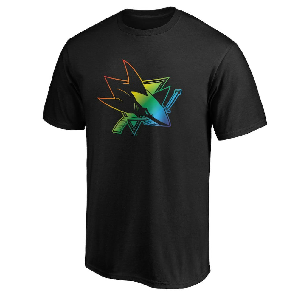 San Jose Sharks Team Pride Logo T-Shirt - Black | NHL discount
