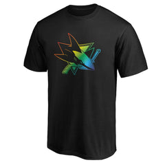 San Jose Sharks Team Pride Logo T-Shirt - Black | NHL discount