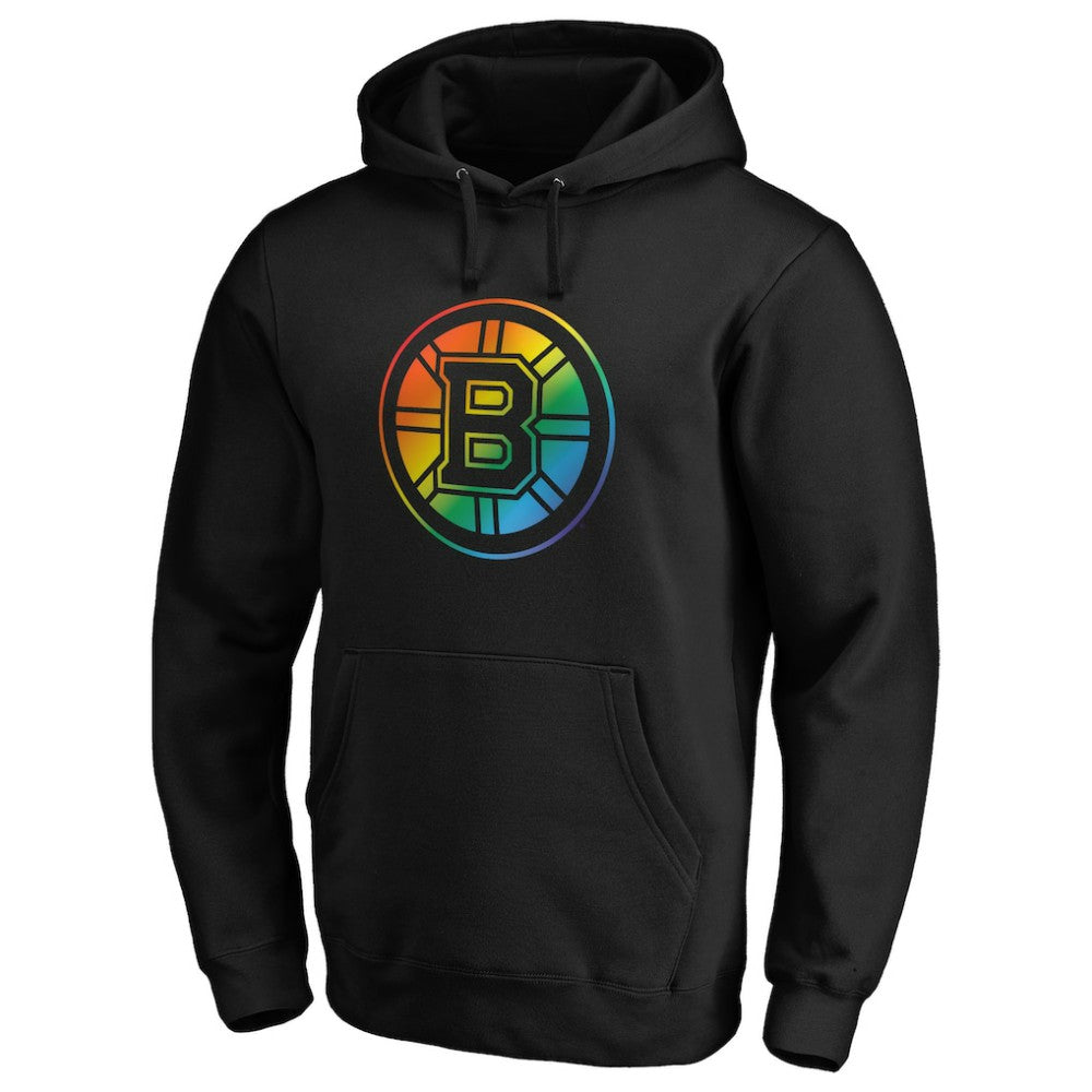 Boston Bruins Team Pride Logo Pullover Hoodie - Black | NHL Clearance