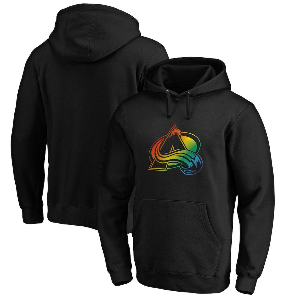 Colorado Avalanche Team Pride Logo Pullover Hoodie - Black | NHL Clearance