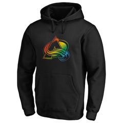 Colorado Avalanche Team Pride Logo Pullover Hoodie - Black | NHL Clearance