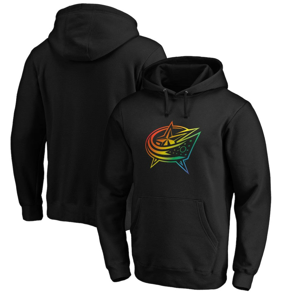 Columbus Blue Jackets Team Pride Logo Pullover Hoodie - Black | NHL Lifestyle