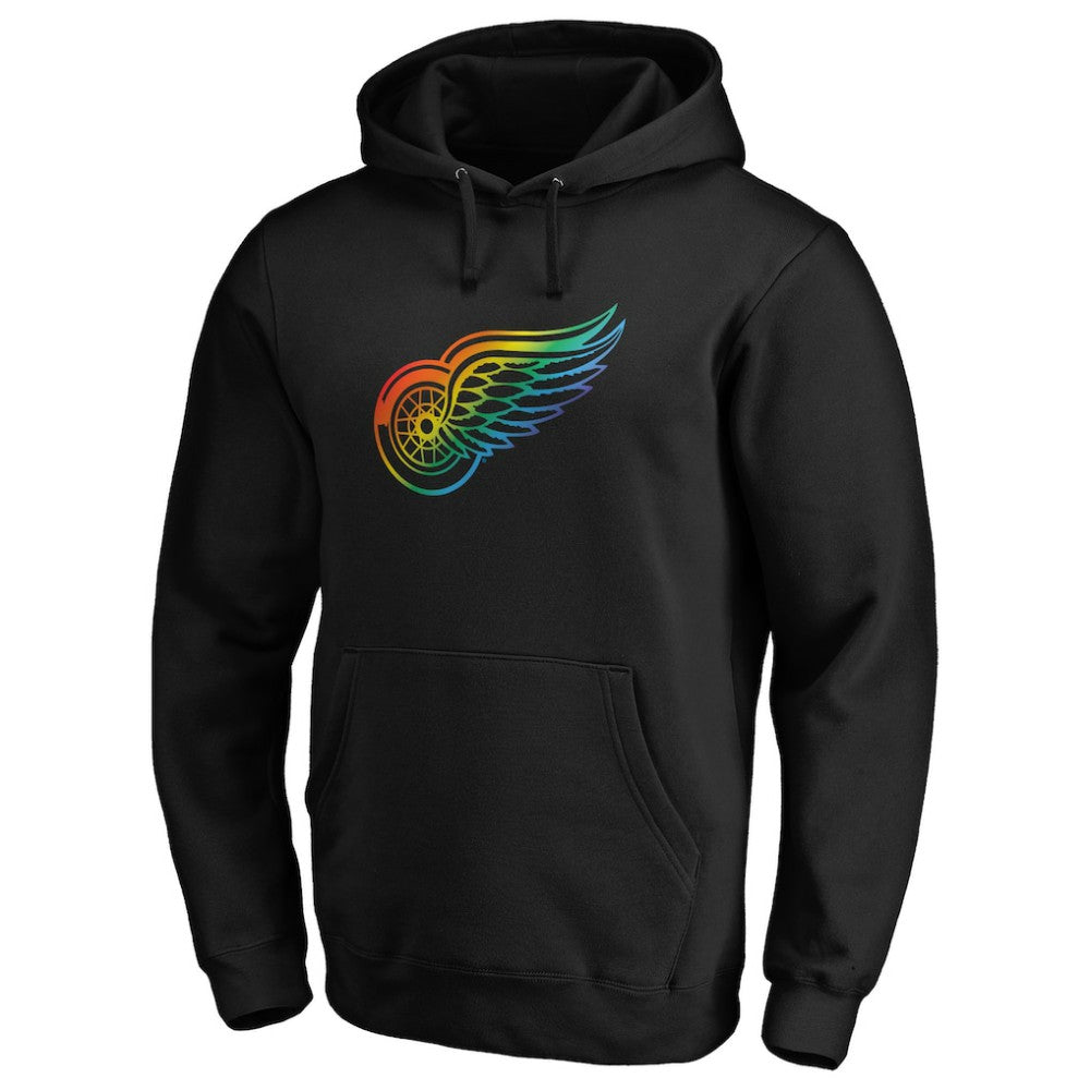 Detroit Red Wings Team Pride Logo Pullover Hoodie - Black | NHL online