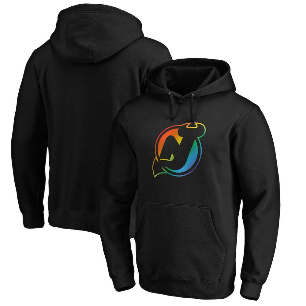 New Jersey Devils Team Pride Logo Pullover Hoodie - Black | NHL discount