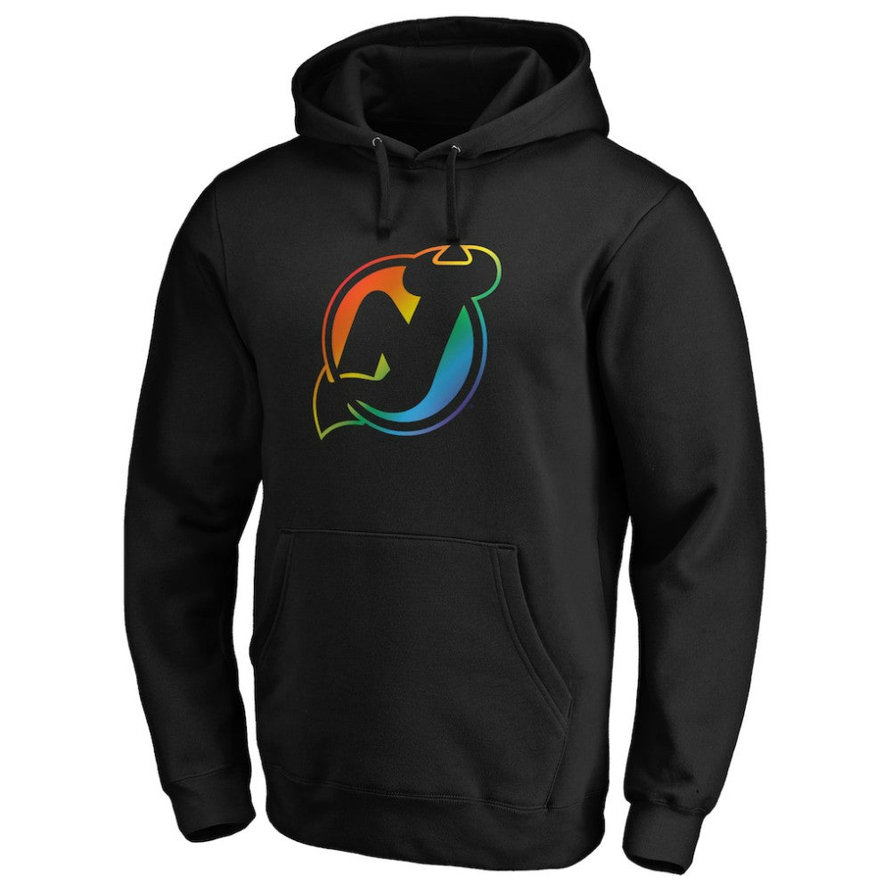 New Jersey Devils Team Pride Logo Pullover Hoodie - Black | NHL discount