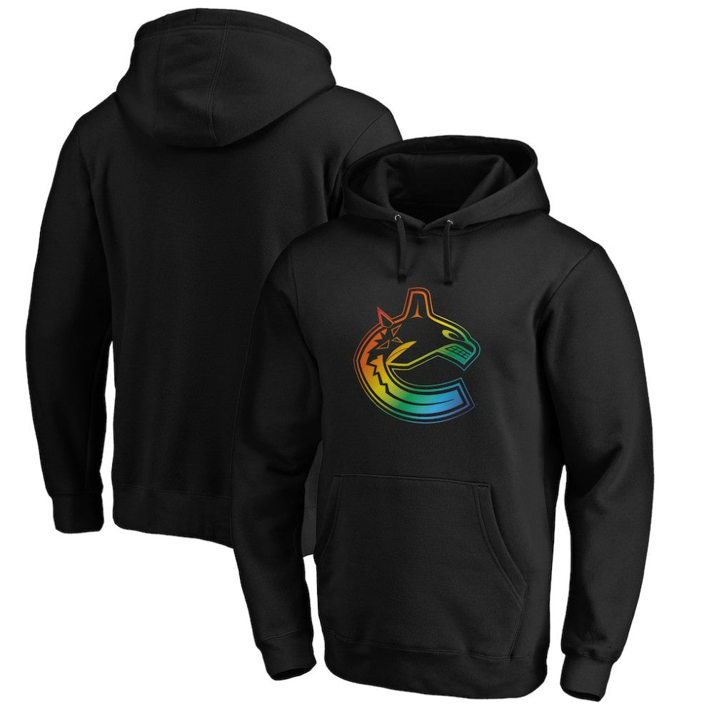 Vancouver Canucks Team Pride Logo Pullover Hoodie - Black | NHL on sale