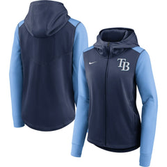 Tampa Bay Rays Nike Women's Authentic Collection Baseball Performance Full-Zip Hoodie Outlet