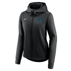 Miami Marlins Nike Women's Authentic Collection Baseball Performance Full-Zip Hoodie Discount