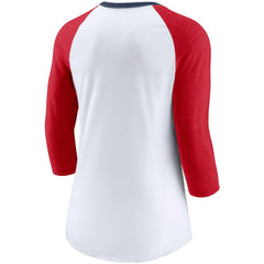 Washington Nationals Nike Women's Color Split Tri-Blend 3/4-Sleeve Raglan T-Shirt Sale