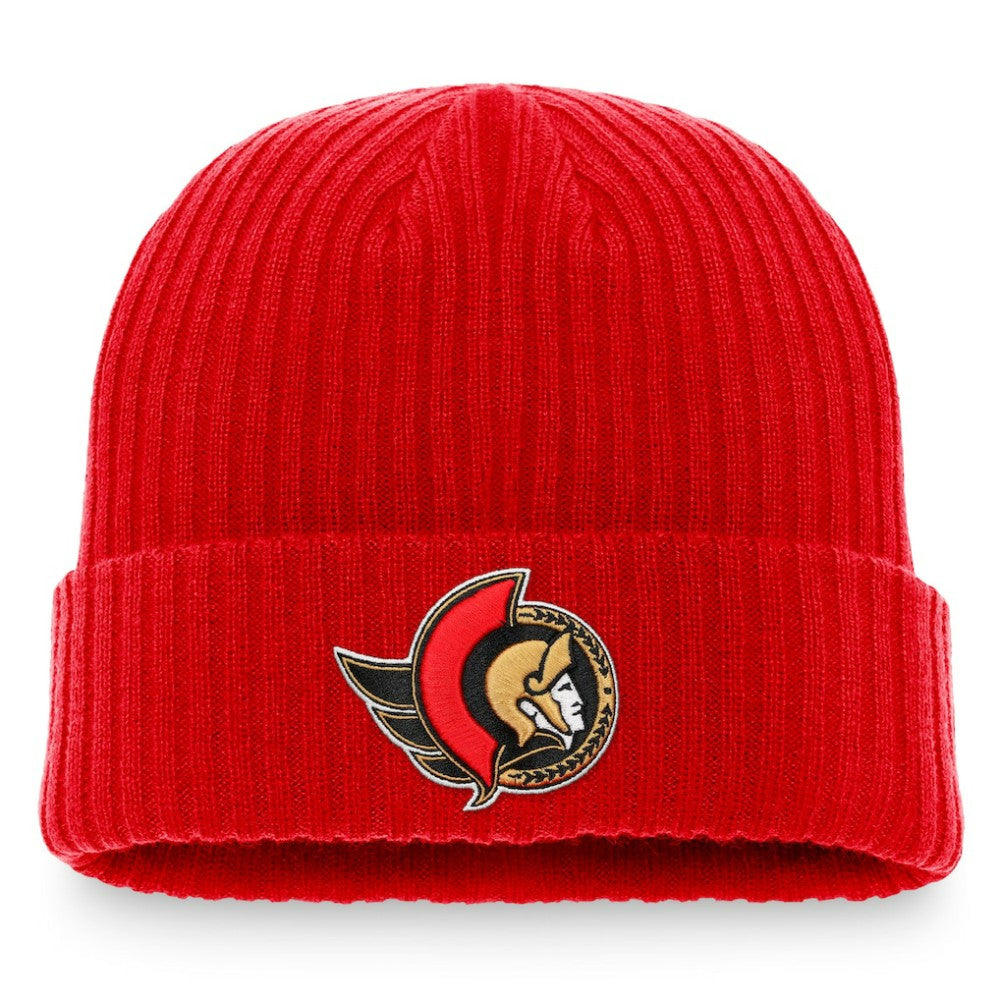 Ottawa Senators Fanatics Core Primary Logo Cuffed Knit Hat - Red | Fanatics near me