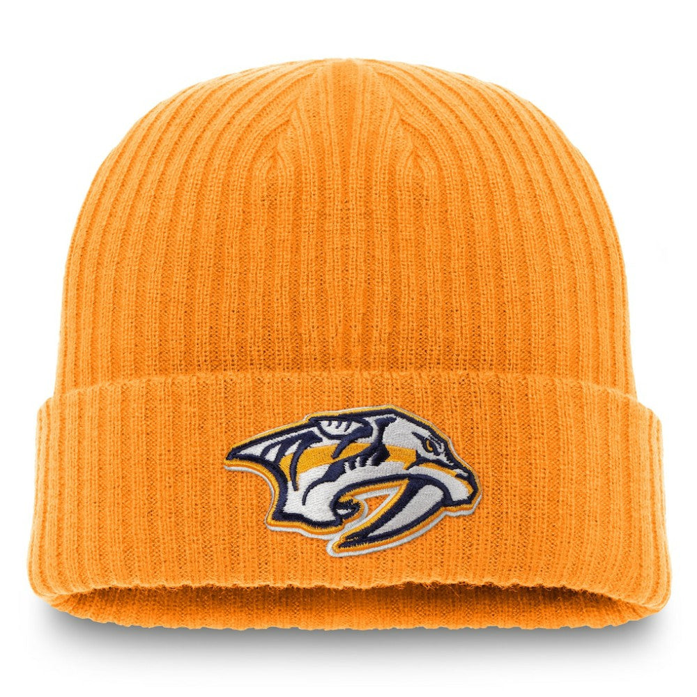 Nashville Predators Fanatics Core Primary Logo Cuffed Knit Hat - Gold | Fanatics near me
