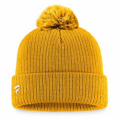Nashville Predators Fanatics Primary Logo Cuffed Knit Hat with Pom - Gold | Fanatics Clearance
