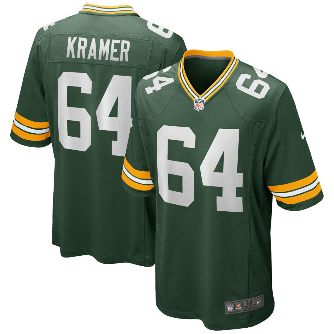 Jerry Kramer Green Bay Packers Game Retired Player Jersey - Green - Nike