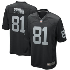 Tim Brown Las Vegas Raiders Game Retired Player Jersey - Black - Nike