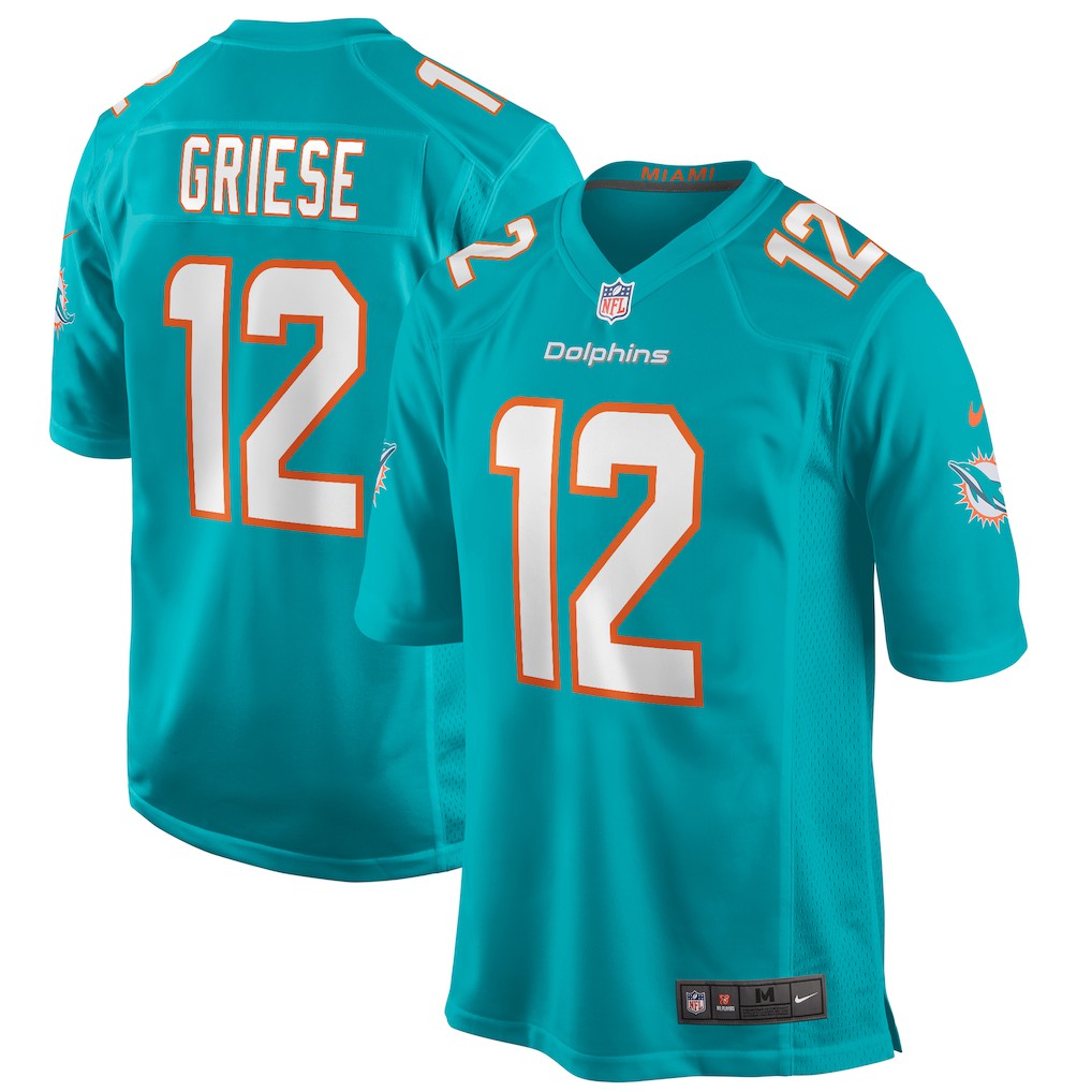 Bob Griese Miami Dolphins Game Retired Player Jersey - Aqua - Nike