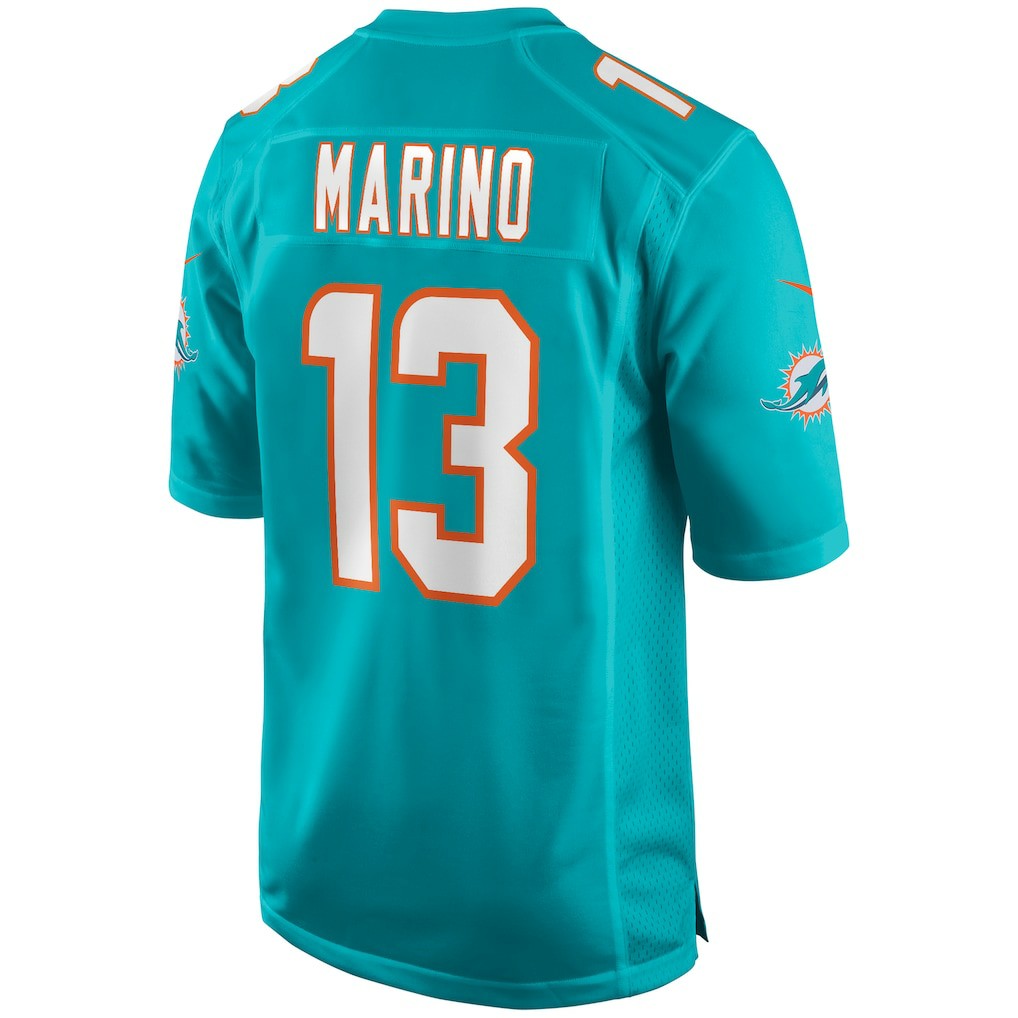 Dan Marino Miami Dolphins Game Retired Player Jersey - Aqua - Nike