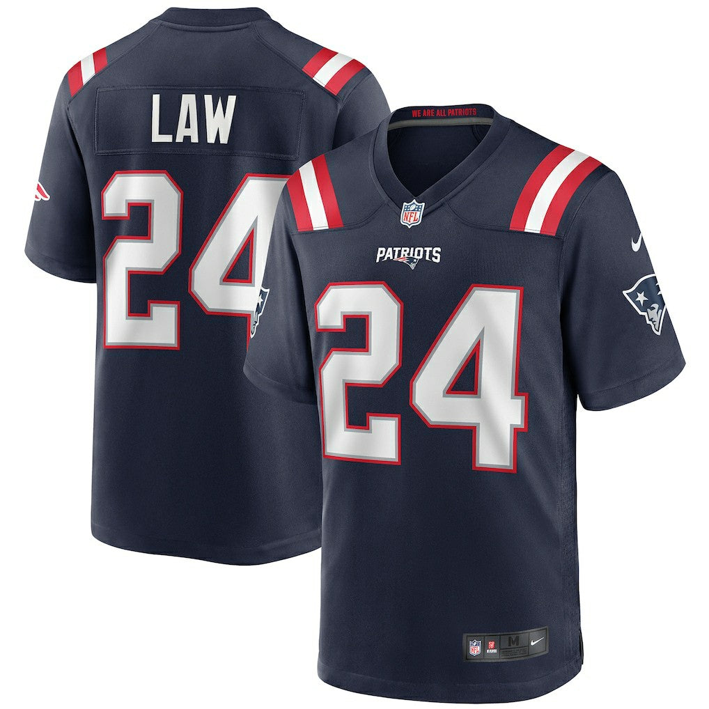 Ty Law New England Patriots Game Retired Player Jersey - Navy - Nike